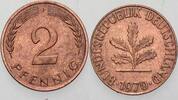 Kleinmünzen 2 Pfennig Bundesrepublik Deutschland -