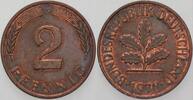 Kleinmünzen 2 Pfennig Bundesrepublik Deutschland -