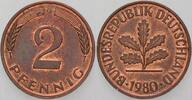 Kleinmünzen 2 Pfennig Bundesrepublik Deutschland -