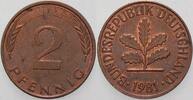 Kleinmünzen 2 Pfennig Bundesrepublik Deutschland -