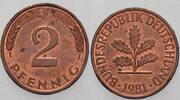 Kleinmünzen 2 Pfennig Bundesrepublik Deutschland -