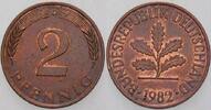 Kleinmünzen 2 Pfennig Bundesrepublik Deutschland -