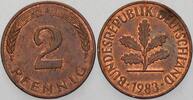 Kleinmünzen 2 Pfennig Bundesrepublik Deutschland -