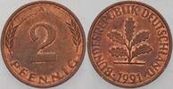 Kleinmünzen 2 Pfennig Bundesrepublik Deutschland -