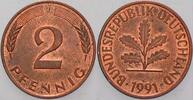 Kleinmünzen 2 Pfennig Bundesrepublik Deutschland -