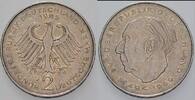 2 Mark Kursmünzen 2 Deutsche Mark Theodor Heuss -