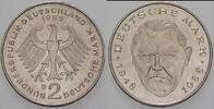 2 Mark Kursmünzen 2 Deutsche Mark Ludwig Erhard -