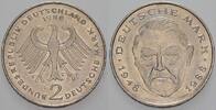 2 Mark Kursmünzen 2 Deutsche Mark Ludwig Erhard -