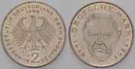 2 Mark Kursmünzen 2 Deutsche Mark Ludwig Erhard -