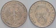 2 Mark Kursmünzen 2 Deutsche Mark Ludwig Erhard -