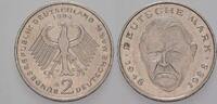 2 Mark Kursmünzen 2 Deutsche Mark Ludwig Erhard -