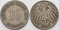 Kleinmünzen-Kaiserreich 10 Pfennig Grosser Adler -