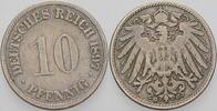 Kleinmünzen-Kaiserreich 10 Pfennig Grosser Adler -