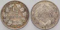 Kleinmünzen-Kaiserreich 1/2 Mark Grosser Adler -