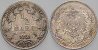 Kleinmünzen-Kaiserreich 1/2 Mark Grosser Adler -