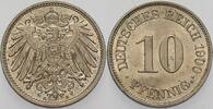 10 Pfennig 1900 A Kleinmünzen-Kaiserreich Grosser Adler Fast Stempelglanz