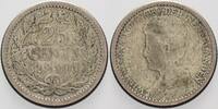 Niederlande-Königreich 25 Cent Wilhelmina I. 1890-1948. -