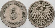 Kleinmünzen-Kaiserreich 5 Pfennig Grosser Adler -