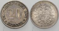 Kleinmünzen-Kaiserreich 20 Pfennig Kleiner Adler -