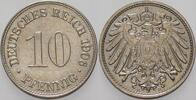 Kleinmünzen-Kaiserreich 10 Pfennig Grosser Adler -