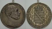 Sachsen-Albertinische Linie Silbermedaille Friedrich August III. 1904-1918. -