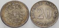 Kleinmünzen-Kaiserreich 20 Pfennig Kleiner Adler -