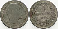 Dänemark 4 Skilling Rigsmont Frederik VII. 1848-1863. -