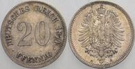Kleinmünzen-Kaiserreich 20 Pfennig Kleiner Adler -