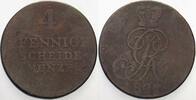 Hannover 4 Pfennige Georg IV. 1820-1830. -