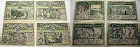 Deutsche Serienscheine Serie von 10 Pf., 25 Pf., 50 Pf. und 1 Mark Vlotho 1918-1922. -