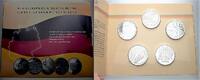 Deutschland 5 x 10 EURO SILBERGEDENKMÜNZENSET -
