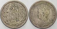 Niederlande-Königreich 25 Cent Wilhelmina I. 1890-1948. -