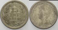Niederlande-Königreich 25 Cent Wilhelmina I. 1890-1948. -