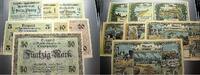 Banknoten nach Rosenberg Serie 1/2 Mark - 50 Mark (7 Stück) Handelskammer des Memelgebiets -