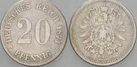Kleinmünzen-Kaiserreich 20 Pfennig Kleiner Adler -