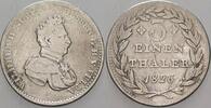 Hessen-Kassel 1/3 Taler Wilhelm II. 1821-1847, seit 1831 Mitregentschaft seines Sohnes. -