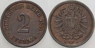 Kleinmünzen-Kaiserreich 2 Pfennig Kleiner Adler -