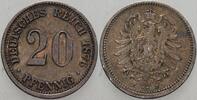 Kleinmünzen-Kaiserreich 20 Pfennig Kleiner Adler -