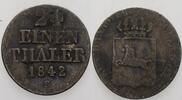 Hannover 1/24 Taler Ernst August 1837-1851. -