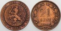 Niederlande-Königreich 2 1/2 Cent Willem III., 1849-1890. -