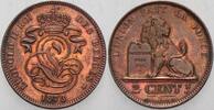 Belgien-Königreich 2 Centimes Leopold II 1865-1909. -