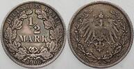 Kleinmünzen-Kaiserreich 1/2 Mark Grosser Adler -