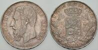 Belgien-Königreich 5 Francs Leopold II 1865-1909. -