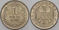 1 Reichsmark 1925 D Kleinmünzen - Weimarer Republik Weimarer Republik Patina, vorzüglich - Stempelglanz