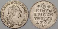 Brandenburg-Preußen 1/6 Taler Friedrich II. 1740-1786. -