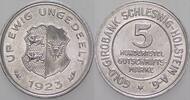 5/100 Gutschriftsmarke 1923 Schleswig-Holstein,  Fast Stempelglanz