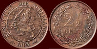 Koninkrijk der Nederlanden 2 ½ Cent NEDERLAND (NETHERLANDS, KINGDOM) - WILHELMINA, 1890-1948 - -