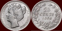Koninkrijk der Nederlanden 25 Cents NEDERLAND (NETHERLANDS, KINGDOM) - WILHELMINA, 1890-1948 - -