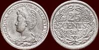 Koninkrijk der Nederlanden 25 Cents NEDERLAND (NETHERLANDS, KINGDOM) - WILHELMINA, 1890-1948 - -