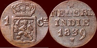 1 Cent NEDERLAND (NETHERLANDS, KINGDOM) - NEDERLANDS OOST-INDIË (DUTCH EAST INDIES) - WILLEM I, 1815-1840 - 1839 J, Soerabaia -